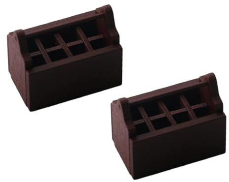 2 Stück Mini Werkzeugkasten Dekoration für Puppenhaus Holz Möbel Zubehör Mini Ornament für Kreative Dekoration und Spielzeuggestaltung