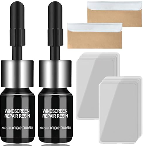 2 PCS Windscreen Repair Resin – Fix Chips & Cracks Easily DIY Windshield Repair Kit with Nano Fluid for Long-Lasting Results. Works on All Crack Types. Quick, Durable, Automotive Glass Solution