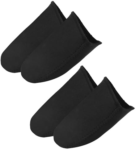 Fukaisu Neoprene Toe Warmers, Reusable & Comfortable Thermal Toe Covers for Ice Bath Cold Plunge Cycling Hiking Winter Sports & Work Boots (Black, Worn Inside Shoes)