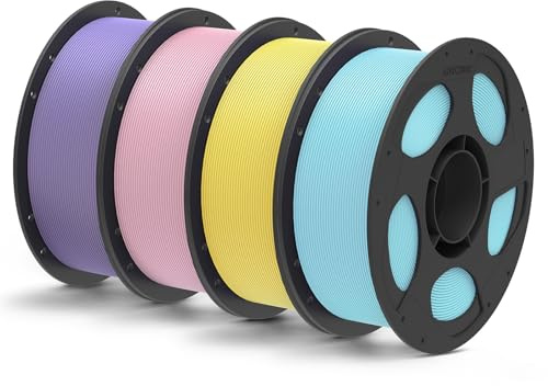 ANYCUBIC Matte PLA Filament 1,75mm, Feine Oberfläche, 4KG Set | Minimalen Schichtlinien, Elegant und Lebendig 3D Druckmaterialien, Matte Textur, Matte Lila Sakura Rosa Eisblau Gelb