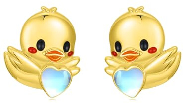 Flpruy 925 Sterling Silber Tier Ohrstecker Hypoallergen Erdbeere/Pilze/Bleistifte/Frösche/Dackel/Drache Frauen Ohrringe Schmuck Geschenke für Frauen Mädchen MutterGeburtstag Muttertag