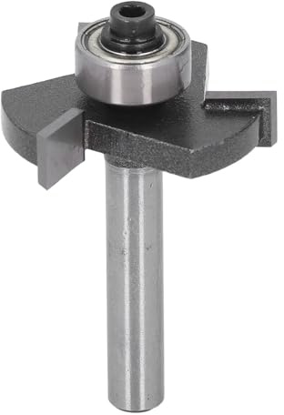 Karlak T-Nutenfräser-Set, 1/4-Zoll-Schaft, Zum Nuten und Basteln von Sperrholz. T-Nuten, Keilverbindungen mit Kugellager Zum Fräsen von Hartholz, Weichholz, Sperrholz und