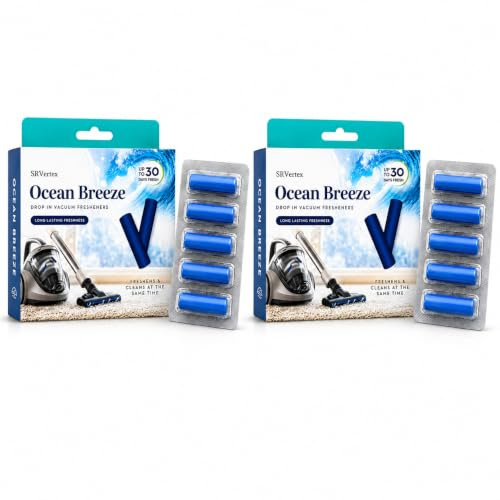 40PK Ocean Breeze Vacuum Freshener Sticks Universal Vacuum Cleaner Air Fresheners for Bagged & Bagless Vacuums Long Lasting Fragrance Deodoriser Dust Bag Carpet Scent