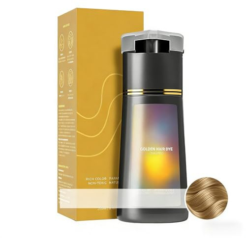 Ever Haar Sofort Farbshampoo – Natürliches Tönungsshampoo für alle Haartypen. Ergebnisse in nur 10 Minuten. Pflegt und belebt die Haarfarbe ohne Chemie. (Golden)