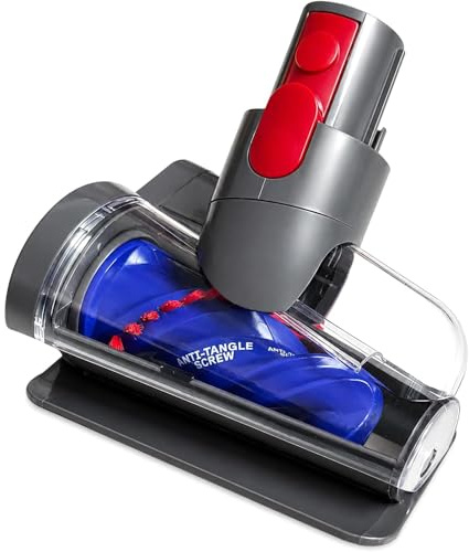 Mini Motorized Brush Head Compatible with Dyson V7 V8 V10 V11 V15 Vacuum Cleaners, Anti-Tangle Hair Screw Tool Attachment Replacement for Pet Hair for Carpeted Stairs, Couch Cushions, Car Carpet