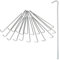 200er Pack Zeltnagel, Heringe Camping, Bodenanker für Zeltbefestigung, Widerhaken, Erdanker 22cm, Stahl, Silber