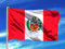 Oedim Bandera de Perú 85x1,50cm | Reforzada y con Pespuntes | Bandera con 2 Ojales Metálicos y Resistente al Agua