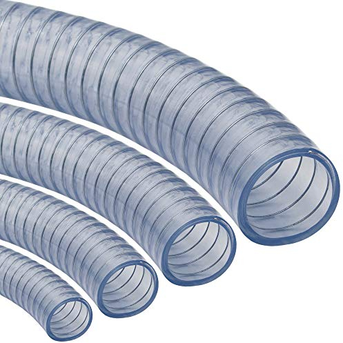 Saugschlauch *TRANSPARENT Klar Spiralschlauch Förderschlauch Pumpen Druckschlauch - METERWARE (45 mm)