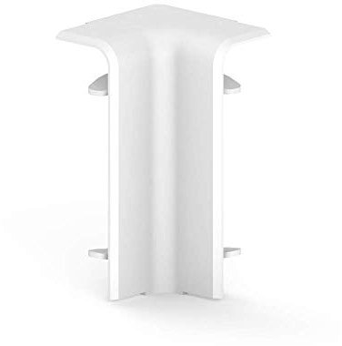 Habengut Innenecke für Sockelleiste 70 mm aus PVC, Farbe: Weiß | Inhalt: 1 Stück - zur Eckumfahrung in Räumen
