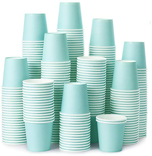 [360 Pack] 3 oz Paper Cups, Sky Blue Mouthwash Cups, Disposable Bathroom Cups, Espresso Cups, Paper Cups for Party, Picnic, BBQ, Travel, and Event