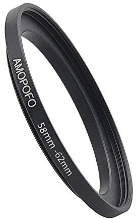58mm bis 62mm Step-Up-Ring-Adapter für Canon, Nikon, Sony, Fuji, Kamera-Objektive & UV-, ND-, CPL-Kamera-Filter