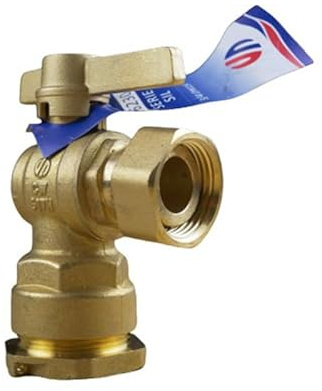Arco - Robinet compteur eau - Robinet de compteur équerre ACS - PN 25 DN15 - PEHD Ø25 - Écrou libre 3/4 (20/27) -