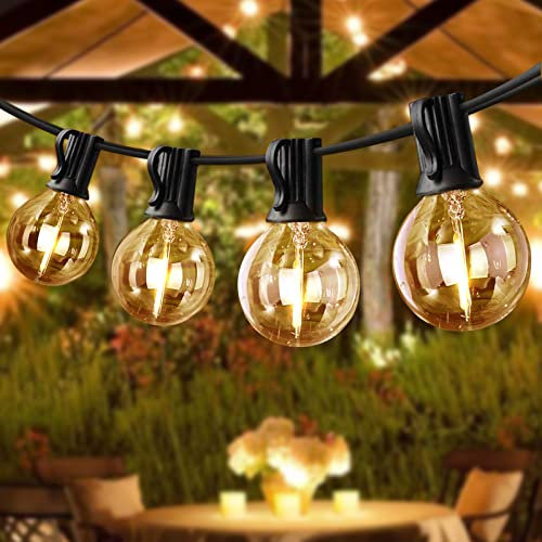 LETOUR Lichterkette Außen, LED Lichterkette Glühbirne, 6,5M Wasserdicht Deko Lichter Kette für Garten Hof Hochzeit Party Terrasse Balkon Weihnachten Halloween, Außenbeleuchtung mit 12+1 Glas Birnen