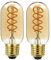 Aidencor Vintage LED E27 Screw Bulb, 4W Edison LED Bulbs Antique Style Retro Spiral Led Filament Bulb Energy Saving T45 Screw Bulbs, Decorative Light Bulbs Amber Glass Warm White 2200K, 2 Pack