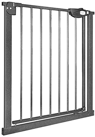 YUENFONG Türschutzgitter Treppenschutzgitter ohne Bohren, 75-85 cm breit Treppengitter Baby Auto-Close Türgitter für Kinder, 180° Zweiwegeöffnung, Schwarz