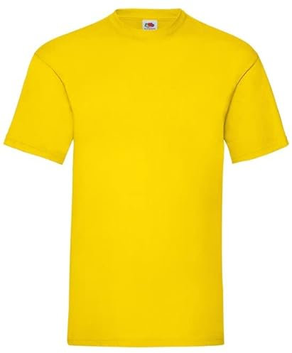 Fruit of the Loom Men's Short Sleeve T-Shirt Yellow Yellow Size:XXL