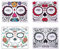 Domire 4 Pack Sugar Skull Face Tattoo Halloween Make -up -Tattoo -Aufkleber Für Halloween Masquerade Party (blumenrosen, Schwarzes Und Florales Skelett), Halloween -Dekoration, Halloween -kostüm,