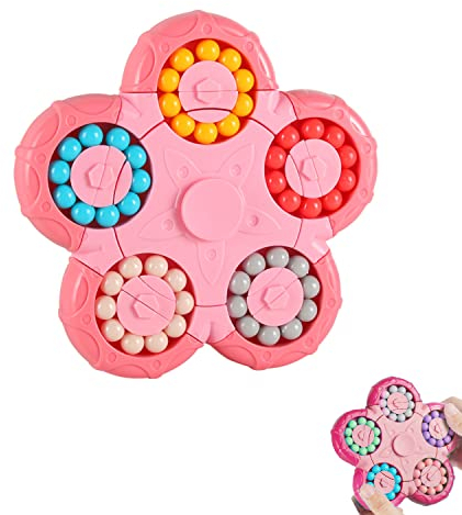 Magic Bean rotierender Würfel, Handspinner Puzzle Spielzeug, Erleichterung Sensorisches Gehirn -Training IQ Games Cube Finger Spielzeug,knobelspiele für Kinder ab 3 Jahren Zu Weihnachten