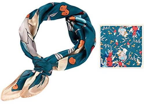 FAIRYGATE Schal Grün Damen Tuch Bandana Seide Schal Damen Halstücher Seidentuch Schals Halstuch Seidenschal Scarf Taschentuch Ansatz Handgelenk Kopftücher 31021
