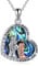 YAFEINI Mutter und Tochter Kette 925 Sterling Silber Abalone Muschel Mama Halskette Geburtstag Anhänger Muttertag Kette Schmuck Geschenke für Mama (Abalone Muschel Mutter und Tochter Halskette)