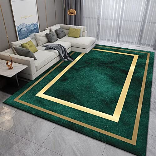 RUGMRZ Büro Teppich Sanft Moderne grüne Teppich Büro Dekoration Fußmatte Schall dämmung und rutsch fest Area Rugs 120X240cm