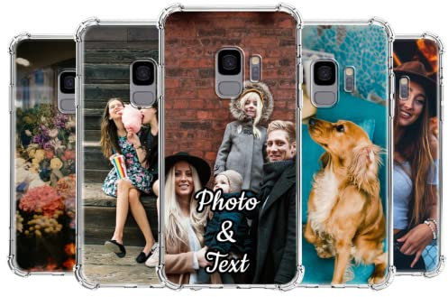 Pnakqil Personalisierte Handyhülle für Samsung Galaxy S9 5,8 mit Foto Text oder Bild Selbst Gestalten, Soft Silikon Schutzhülle Stoßfestigkeit Custom Case Only für Samsung S9, Transparent 2