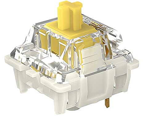 DRAOZA Gateron G Gelb Pro 2.0 Schalter,3 Pin Pre Lubed RGB SMD Linear Schalter für MX Gaming Mechanische Tastatur (G Pro 2.0,Gelb,108PCS)