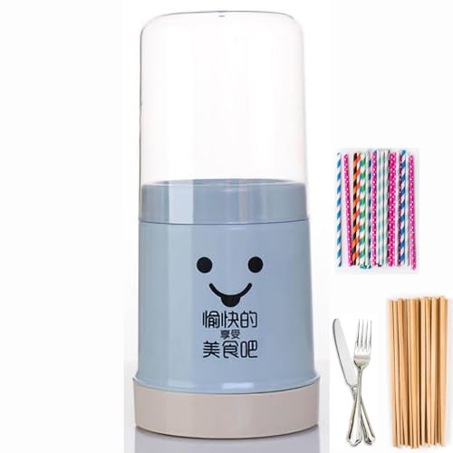 Cyrank Kitchen Utensil Holder, Chopsticks Holder Drying Rack with Lid and Removable Base Silverware Caddy Flatware Drying Rack Utensil Caddy Cutlery Storage Organizer