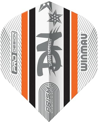 WINMAU Prism Alpha Danny Noppert 85 Design Specialist Player Dart Flights, 1 Set pro Packung (3 Flights insgesamt)