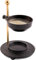 BishtHub Brûleur d'encens en laiton fait à la main avec revêtement noir - Décoration d'intérieur - 12,7 cm de hauteur (environ)