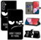 BOLELAW Hülle für Samsung Galaxy A55 mit [Magnetverschluss] [Flip-Funktion] [Kartenfächern] Flip Case Leder Samsung A55 Schutzhülle Stylische Klapphülle, Don't Touch My Phone