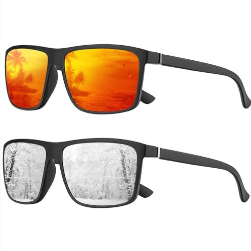 Perfectmiaoxuan Polarisierte Sonnenbrille Herren/Damen ; Vintage/Klassisch Brillengestell; UV400-HD-Pilotobjektive;Golf/Fahren/Angeln/Reisebrille/Outdoor-Sportarten Mode Sonnenbrille