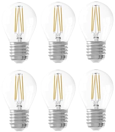 Ledvion 6er Set E27 LED Lampe Klar 1W 2100K 50 Lumen
