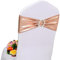 AIRIT LOVELY Rose Gold Chair Sashes for Wedding 50 Pack Spandex Rose Gold Sashes for Chairs Pink Gold Chair Sashes Bands with Blucke for Bridal Baby Shower Birthday Banquet Party Decorations
