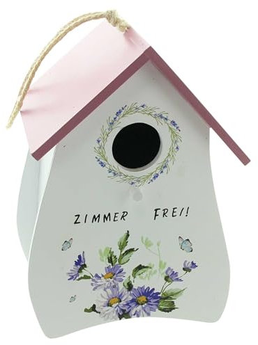 Vogelhaus Zimmer frei, Holz, Sisal Maße: 14 x 12 x 21 cm