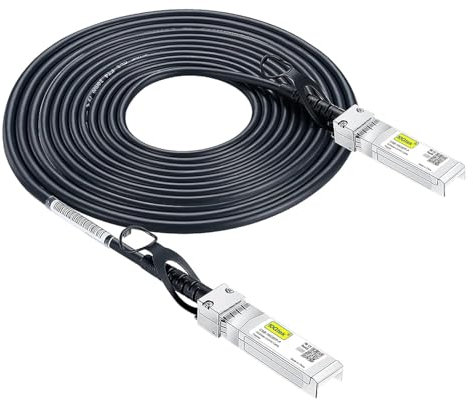 10Gtek SFP+ DAC Kabel 6-Meter(19.7ft) AWG26, 10G SFP+ to SFP+ Direct Attach Copper Passive Cable für Cisco, Ubiquiti UniFi, TP-Link, Netgear, D-Link, Zyxel, Mikrotik and Open Switches