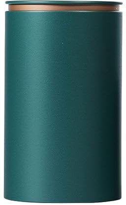 CHIZISX Einzigartige Tee-Aufbewahrung, Metall-Teedose, Dose für losen Tee, Vorratsglas, Teedose, klassisch, Medium, Dunkelgrün