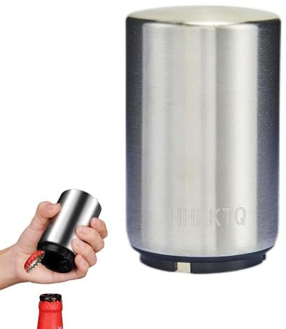 HHKKTQ Magnetic Bottle Opener Automatic Push Down Bottle Opener for Effortless Open a Bottle Cap Beer Wine Liquor Cola Soda for Living Room Kitchen Bar Party Beer Lovers Bars and Families