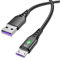 YUGSHNKFC Câble lumineux LED USB vers micro USB 5 A - Câble de charge rapide en nylon tressé