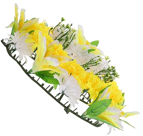 Cabilock Kranz Trauergirlande Gedenkfeier Grabarrangements Graburne Künstliche Girlande Gefälschte Girlande Künstliche Friedhofsgirlande Blumenstrauß Aus