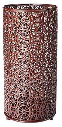 QWFVHJ Umbrella Bucket,Walking Stick Stand For Hallway,Simple Cast Iron Fashion Fine Carved Wrought Iron Umbrella Stand Home Store Space Retro Storage(Brown)