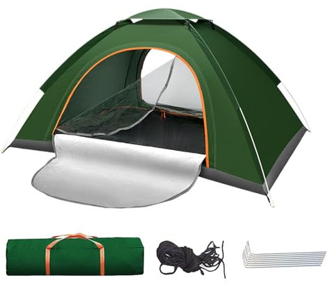 Yonuaret Camping Zelt für Outdoor-Aktivitäten,Tragbares Kuppelzelt Familienzelt | Wasserdicht Winddicht Sonnenschutz Leichter Aufbau Mit Tasche Für 2 Personen Fischen Wandern Reisen