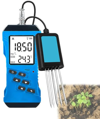 MFYDPP 7-in-1-boden-bodentestmesser, Temperatur-/bodenfeuchtigkeit/ph-messgerät/leitfähigkeit/npk-Tester, Für Garten, Rasen, Pflanzenpflege, Farm Und Innen Im Freien Im Freien