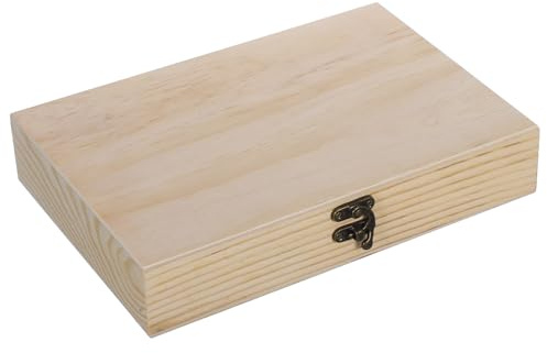 Mikikit Creative Wooden Pocket Cigar Case with Smooth Workmanship and Iron Details, Portable Storage Box for Small Objects, Simple Design for Travel and Everyday Use