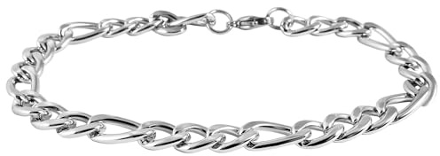 Akzent Armband Unisex - Premium Armband Unisex in Silber aus Edelstahl, 100% Wasserfest & Hautverträglich