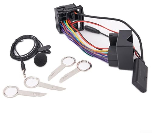 SMZhomeone Auto-Audiokabel-Adapter, kompatibel mit Bluetooth 5.0 AUX-IN, kabellos, Musik und Freisprecheinrichtung, kompatibel mit Ford Fiesta MK6 2005–2008 Focus MK2 2004–2011 für Mondeo MK3 MK4