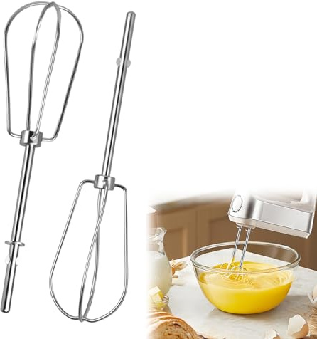 Quorumsg 2 Pièces Fouets pour Batteur à Main acier Inoxydable, 18 x 4.5cm | Batteur à Main Accessoires Fouet de Rechange pour Les Pâtisserie et de Cuisine pour W10490648、KHM2B、AP5644233、PS4082859