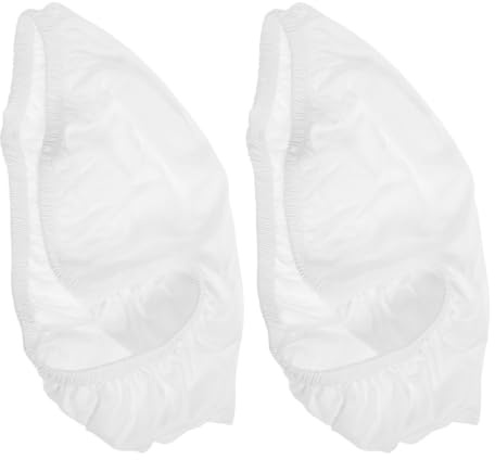 TOYANDONA 2pcs Toilet Tank Lid Covers Stretchable Dust Resistant Polyester Protective Covers for Bathroom Water Tank and Toilet Top White Fabric Replacement 13x3.1 Inch
