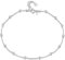 Amberta Italienisches Fußkettchen aus Sterlingsilber 925 für Damen | Verstellbares Fußband mit Perlen und Herz – Sommer-Schmuck: Mit Perlen