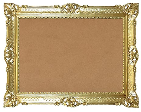 Ideacasa Cadre en or grand doré 86 x 67 cm style baroque imitation vintage peinture photo affiche